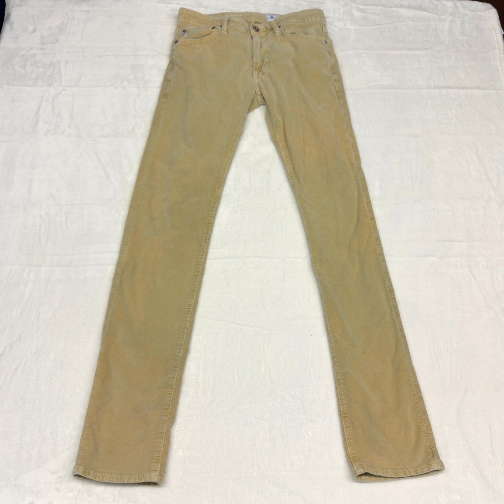 AG‎ Adriano Goldschmied Corduroy Pants Mens 28x34 Tan Slim Fit Casual